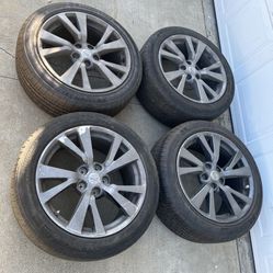 4 — 245/45r18 5x114.3 5x4.5 Stock 370z 350z G37 G35 Civic Cr-v Tacoma Civic Accord Altima Sentra Camry Rims Wheels 90% Michelin Treads Tires!
