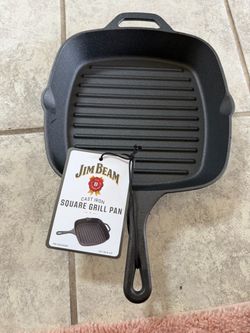 Moving sale New Jim Beam cast iron square grill pan