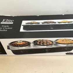 Brand New 3 Slow Cooker Buffet 