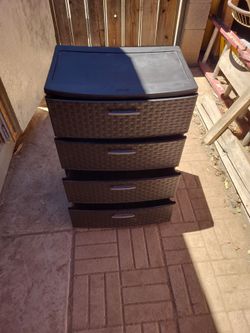 4 drawer plastic  storage