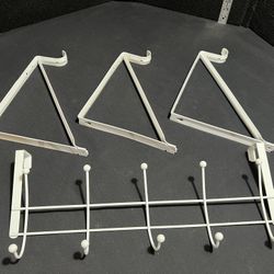  3 Everbilt closet brackets With Over Door Closet Coat Hanger Rack 