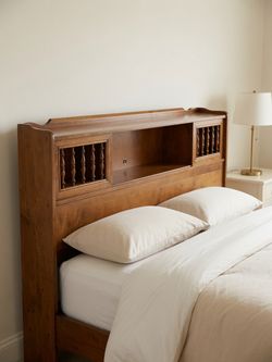 Ethan Allen Bookcase Headboard Bed Frame Set