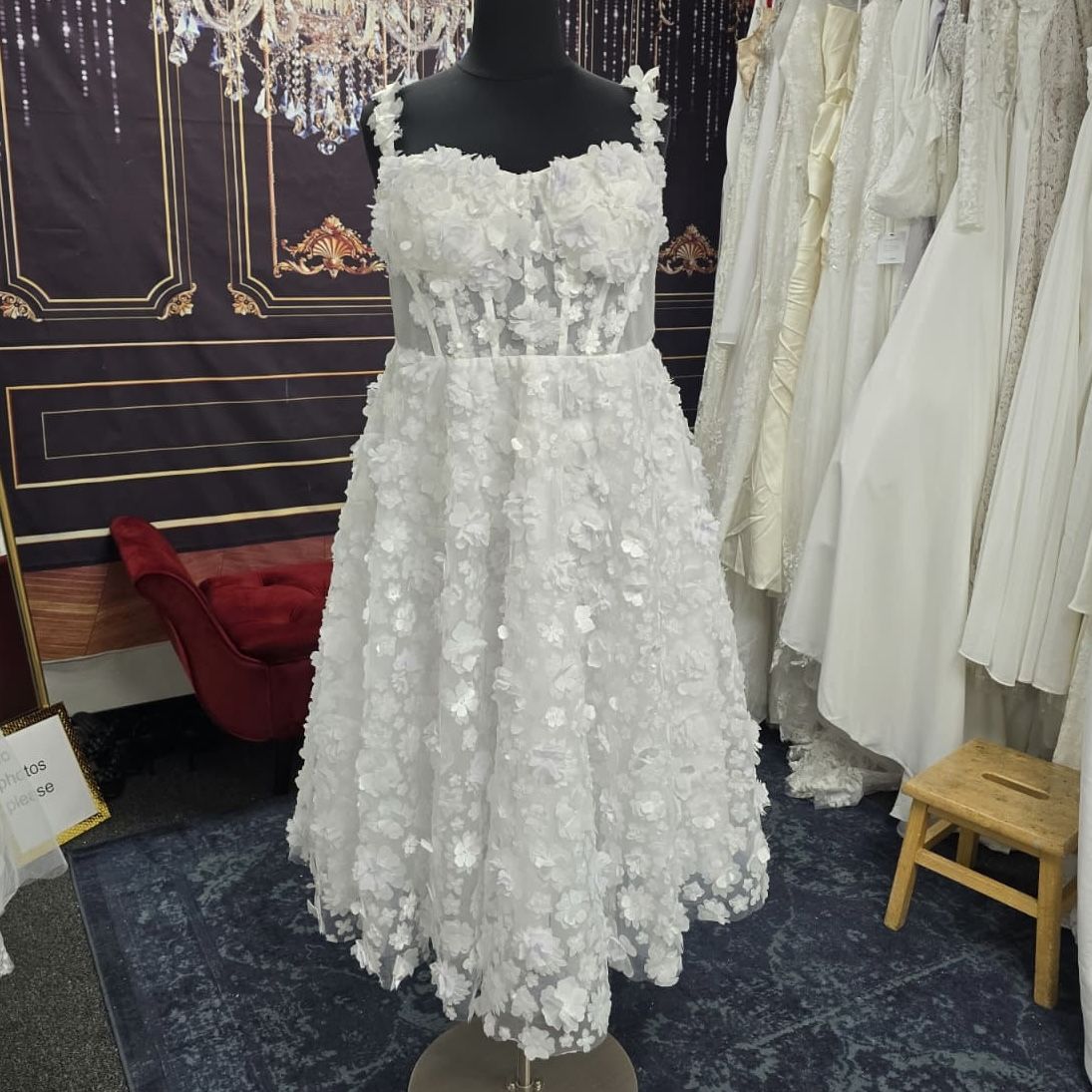 New 3x Tea Lenght Wedding Dress