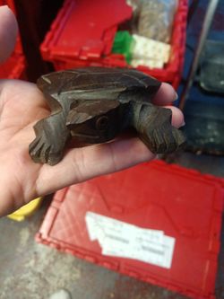 Wooden Turtle Figurine