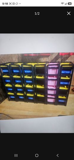 Stackable Parts Organizer Bin Rack Set