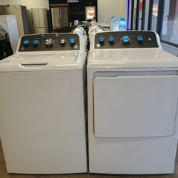 GE SET TOP LOAD WASHER AND GAS DRYER SET