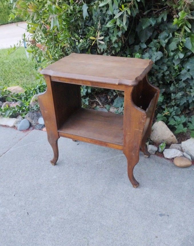 Antique Table  Magazine Racks Sturdy