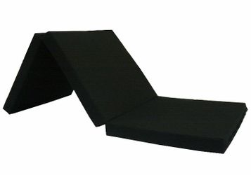 Black Trifold Foam Futon Bed