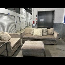 Suede couch With The Suede Center Piece 