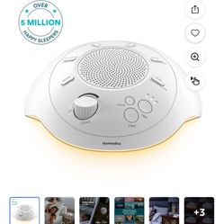 Homedics Sound Spa and White Noise Machine and Night Light, 12 Soothing Sounds for Home and Nursery