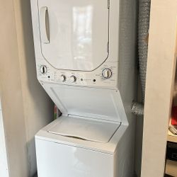 GE Stacked Washer & Dryer Unit – Great Condition - Gas