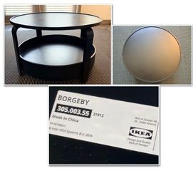 Black IKEA Borgeby Circular Coﬀee Table (27w x 16h) [Retail $200] $120 OBO (40% OFF)
