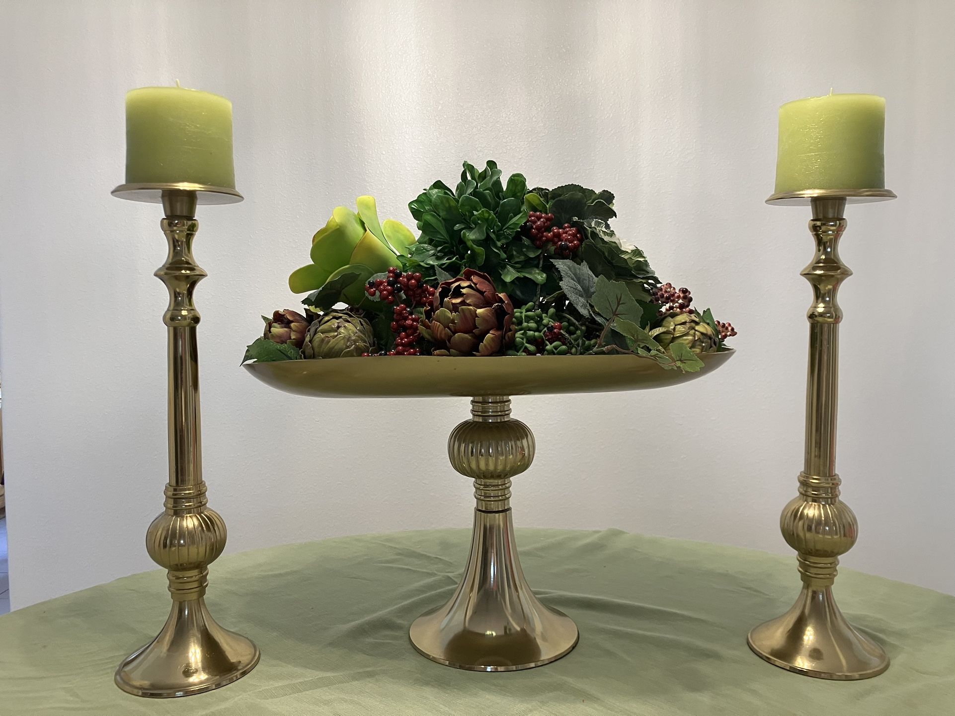 Floral Arrangements With Candelabra