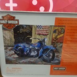 Brand New Never Opened Harley Davidson 1000 Piece Puzzle In Collectible Metal Tin