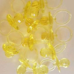 Yellow Baby Shower Pacifiers Guest Favors