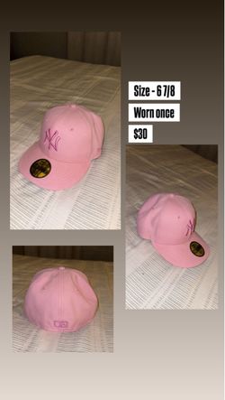 New Era NY Yankees Fitted Cap Pink Size 6 7/8
