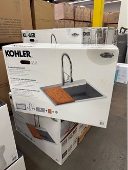 New! Kohler Provo 33” Dual Mount Kitchen Sink Set