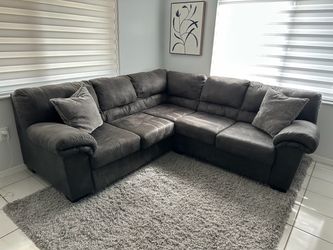 Gray Fabric Sectional Sofa