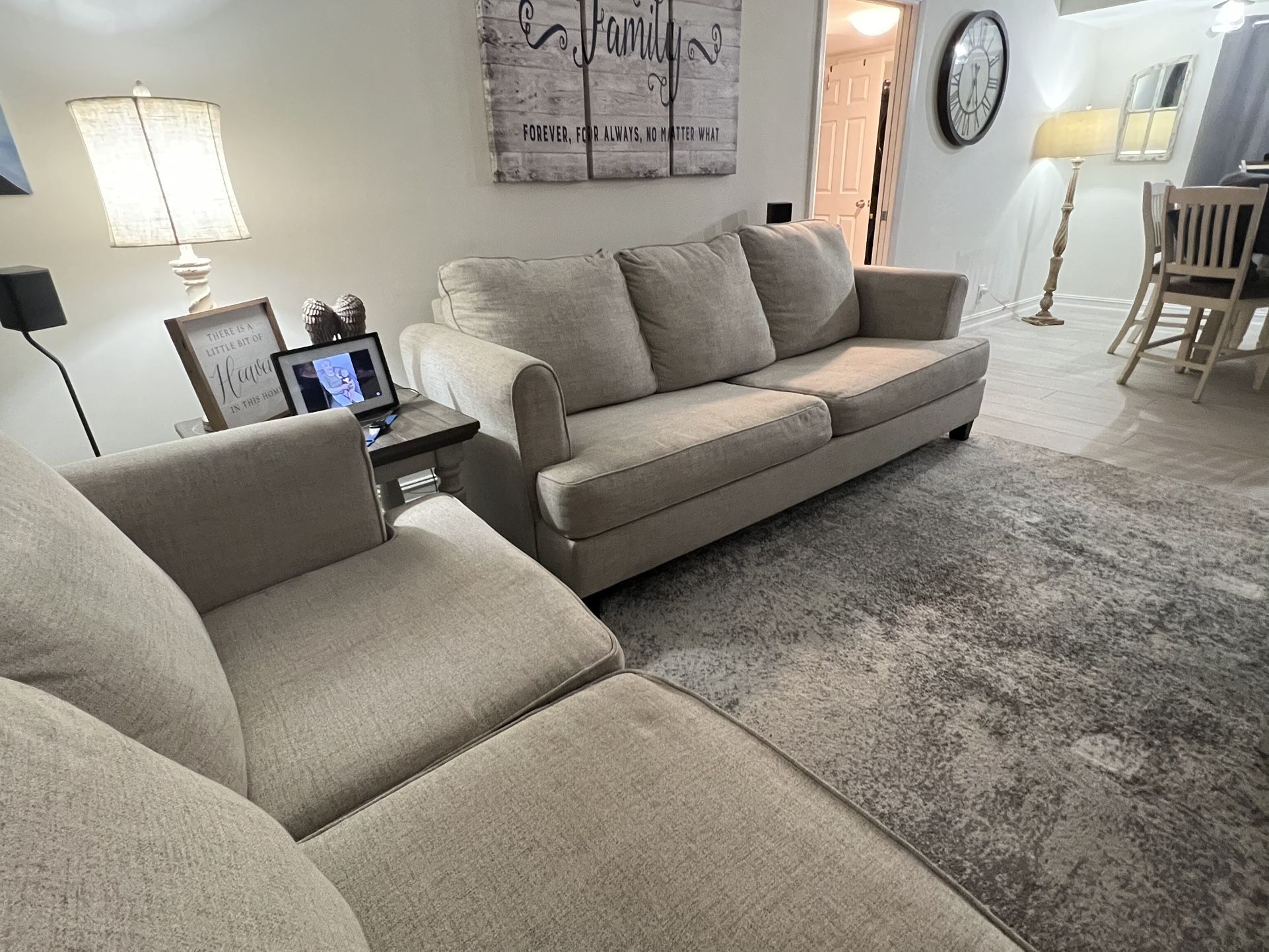 Alcona Memory Foam Queen Sofa Sleeper and Loveseat