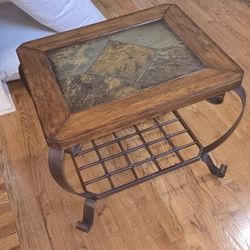 Raymour & Flanigan Tile Top & Metal Living Room End Table #1