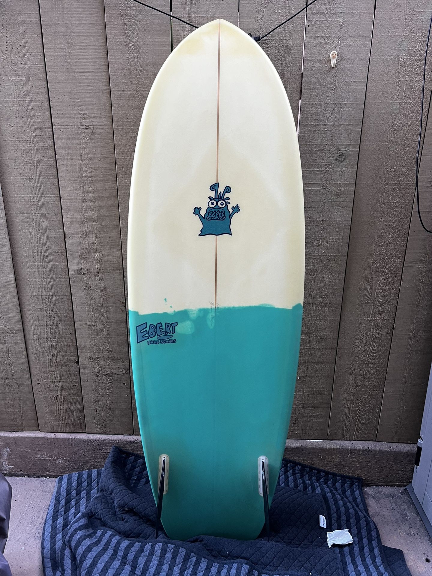 Lance Ebert Surfboards redstripe 2 5’4” Mini Simmons Surfboard