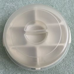 Vintage Rubbermaid Servin Saver 7 Section Container With Lid Cream 12” Model 0259