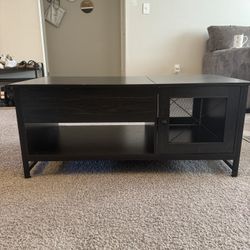 Black Wooden Coffee Table 