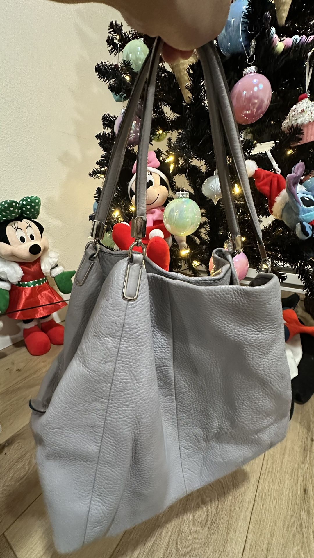 Coach Phoebe Madison Gray Leather Shoulder Bag