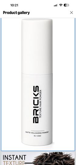 Bricks Hair Texture Powder For Men Hair Styling Powder For Matte Finish Volumizing & Texturizing Powder Non-Greasy - Add Texture Volume to Hair Long L
