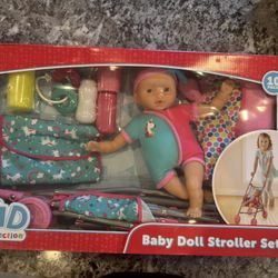 Baby Doll with Stroller and Accessories 