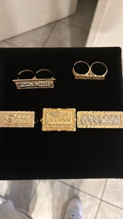 Gold Plated 14k Two Finger Rings