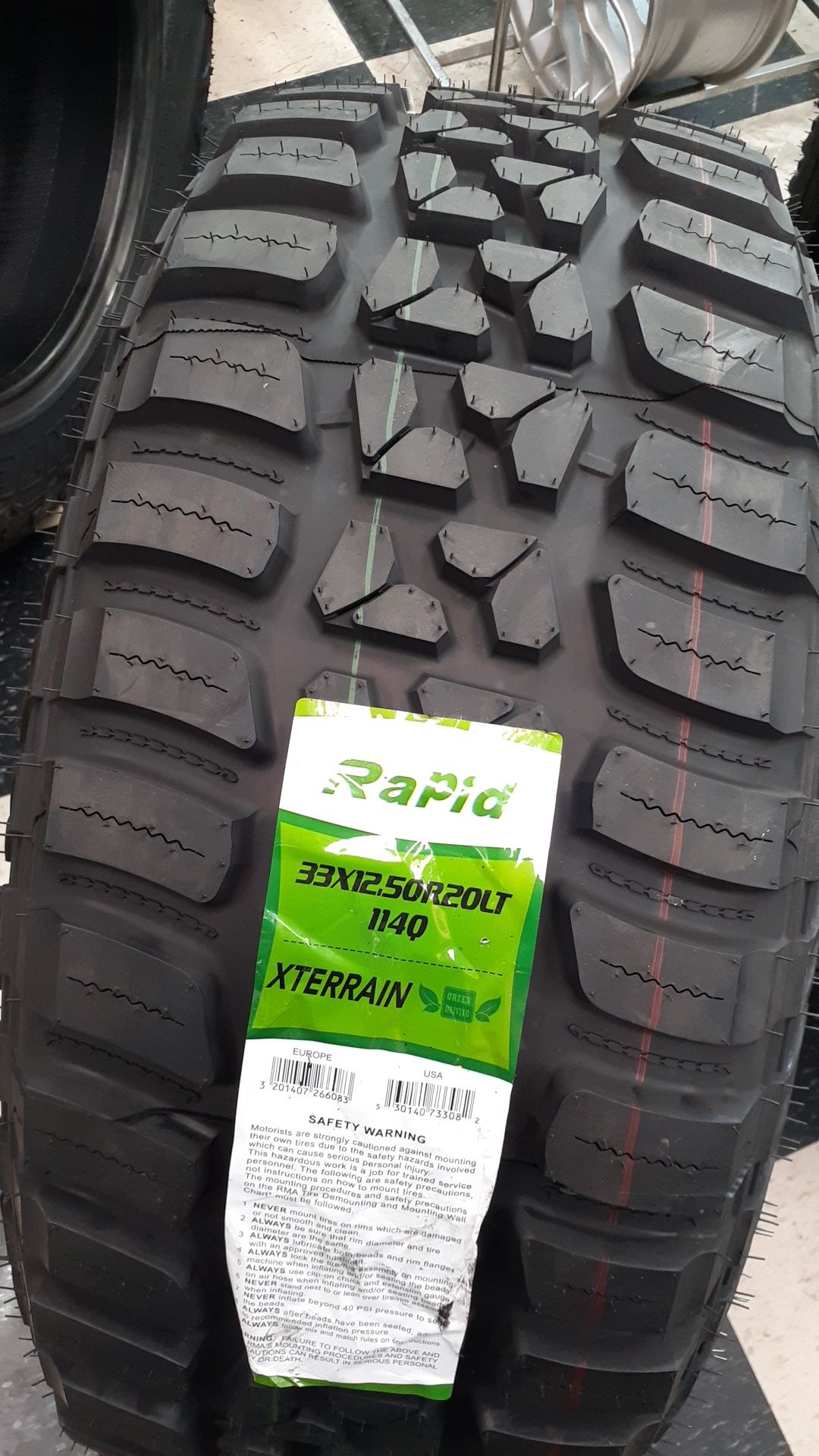NEW MUD TIRES 33x12.50r20 RAPID XTERRAIN