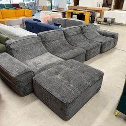 Modular Sectional Sofa Deep Seat Couch, Chaise & Accent Chair,Modern DIY Sparkling Chenille Sofa