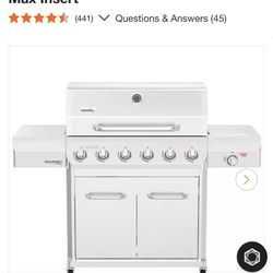 "Brand New " Nexgrill Gourmet Pro 6-Burner Stainless Steel Propane Gas Grill with Searing Side Burner and Griddle Max Insert