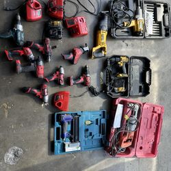 Milwaukee Dewalt Makita Drills 