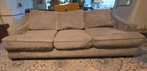 Overstuffed feather couch