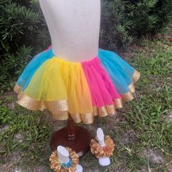 Custom Tutu Skirt And Ruffle Socks Set