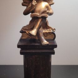 Cherub Bookend 11" brown & gold