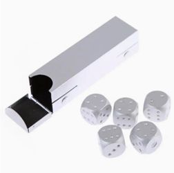 5 PC Aluminum Dice Set - Available in different colors