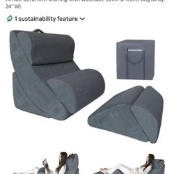 6pc Ergonomic Bed Wedge Pillow  Set with carrying case