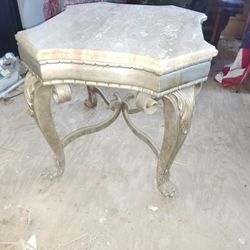 Marble Top End Table