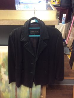 Double Breasted Lambs skin Leather Jacket