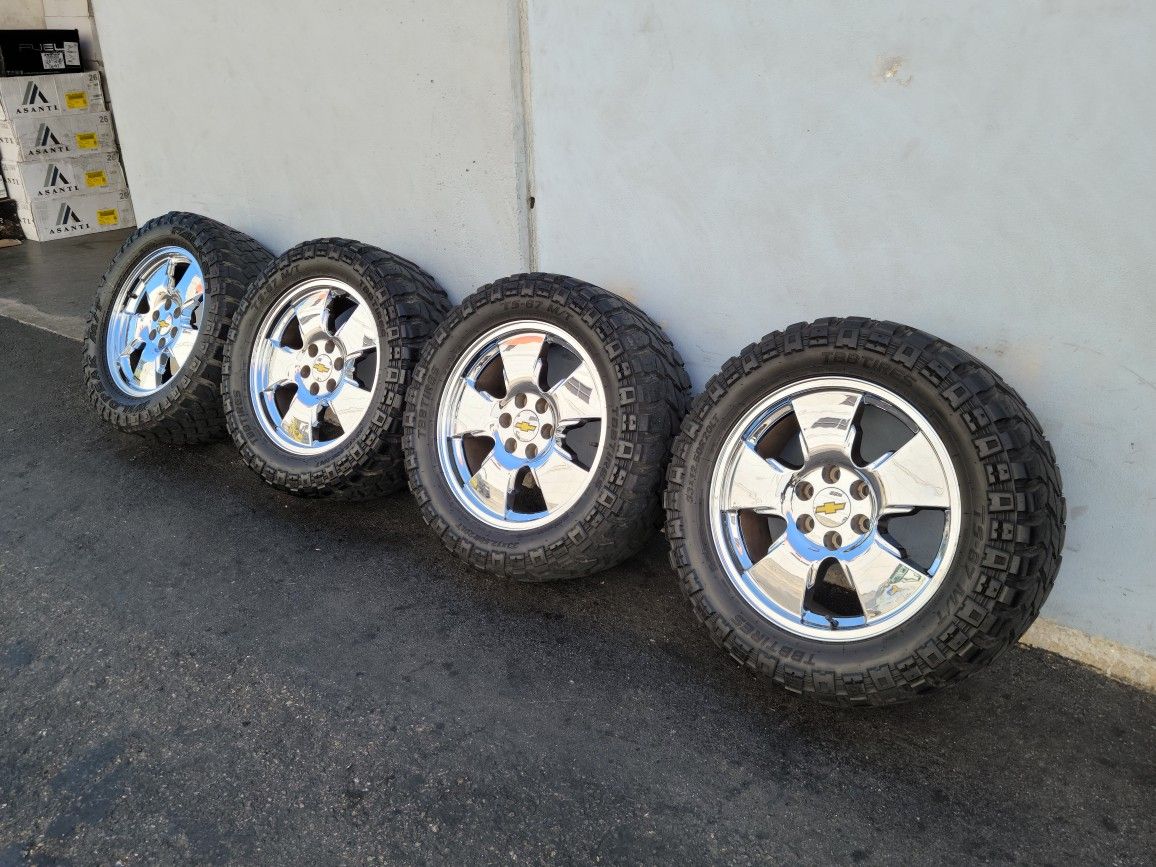 20" Chevy OEM wheels/rims 33x12.50R20 MT tires