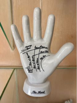 Ceramic Palmistry Hand Statue