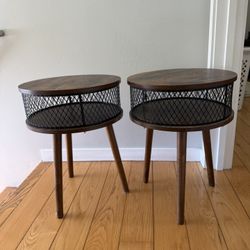 Nightstand End Tables (walnut Color)