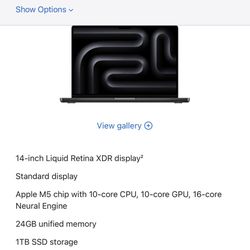 MacBook Pro 14” (M5, 2025) – 24GB RAM / 1TB SSD – Space Black