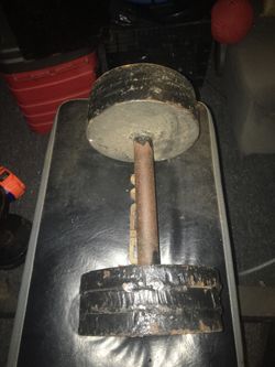 Pair of triple plate wielded dumbbells (38lbs) each