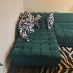 Green Upholstered Couch