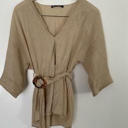 Zara Belted Rustic Top