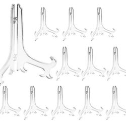 NEW! BOX of 6” Clear Plastic Easels/Stand/Plate Holders